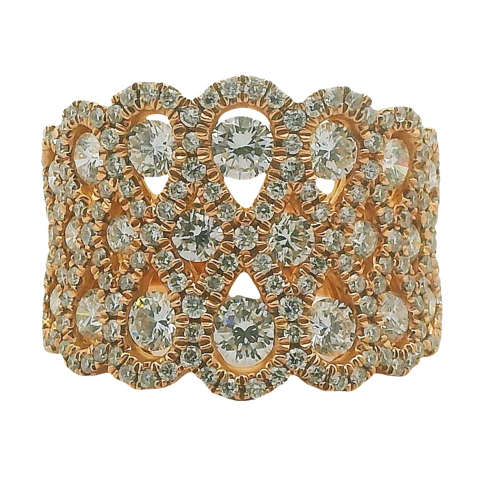 14K RG 2.23TW SI G DIAMOND FANCY RING