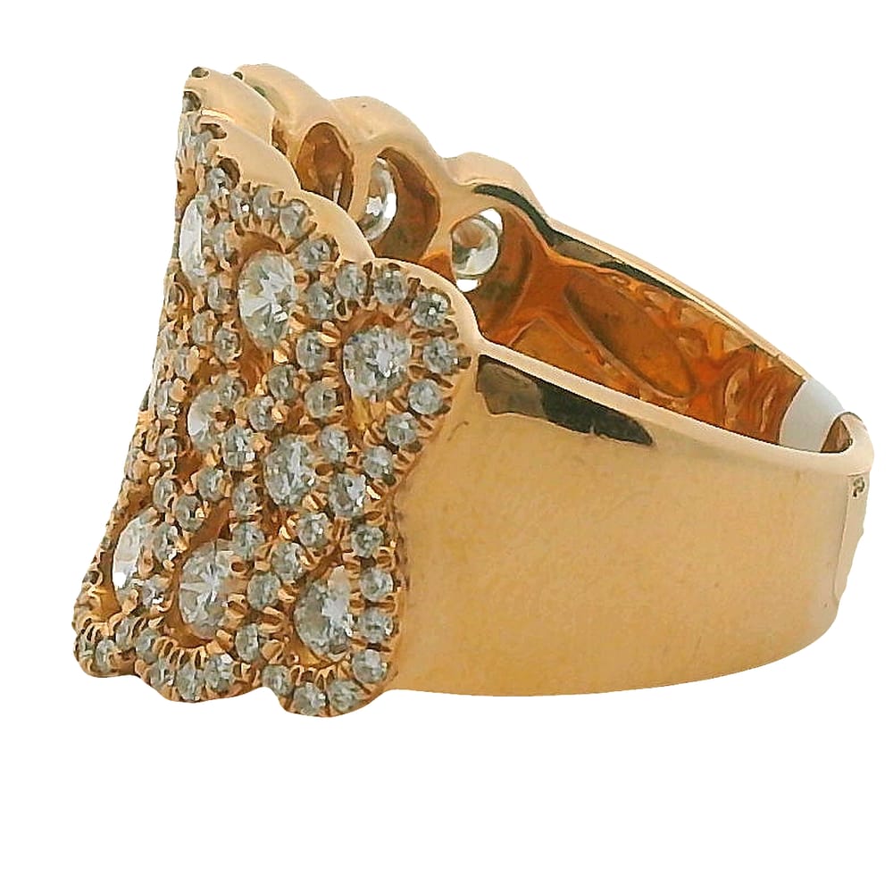 14K RG 2.23TW SI G DIAMOND FANCY RING