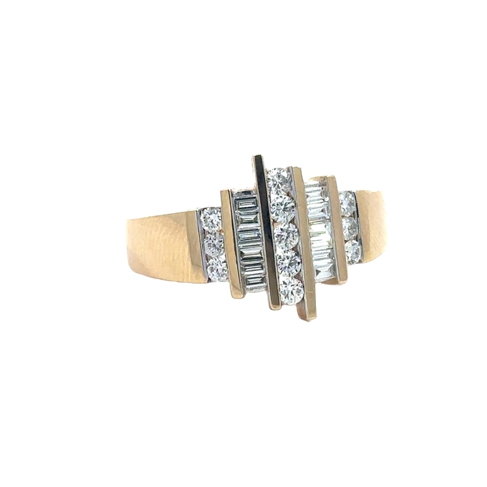 14K YELLOW GOLD 0.63CT TW DIAMOND SIZE 7.25 RING