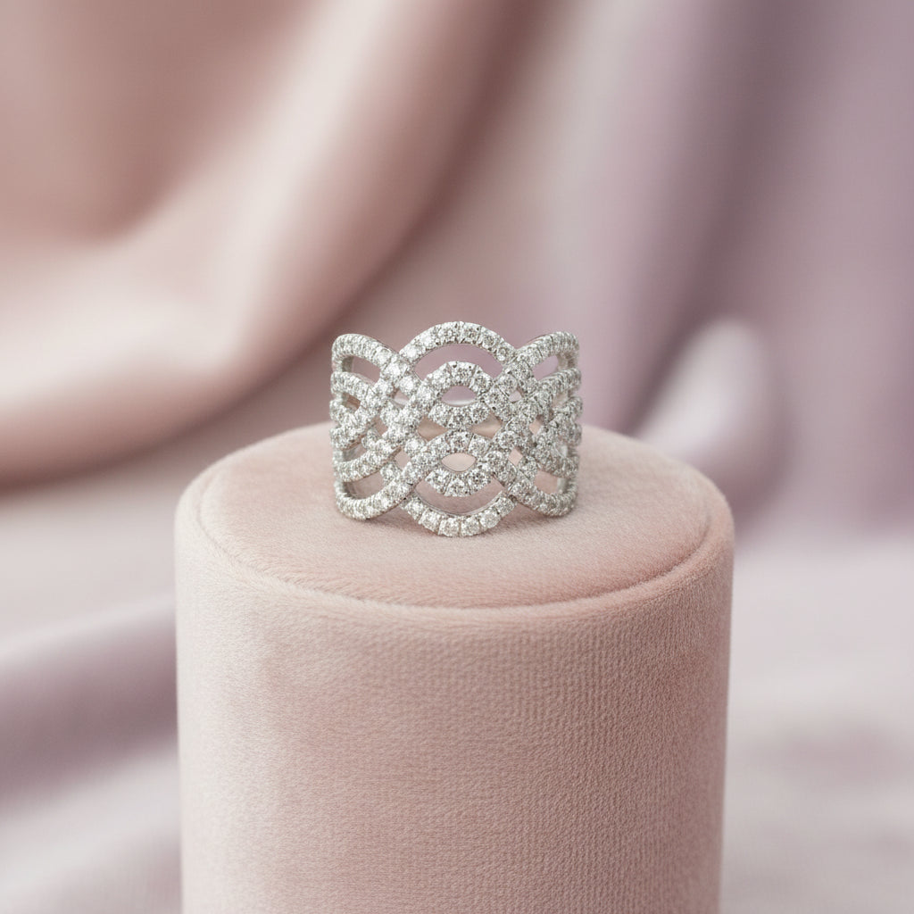 14K WG 1.50CTW Multi Diamond Ring Size 7