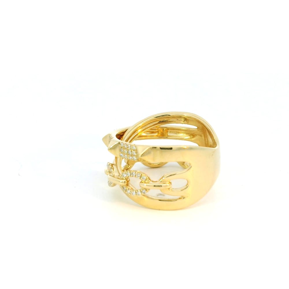 14K YG 0.22ctw Diamond Ring Sz 6.5