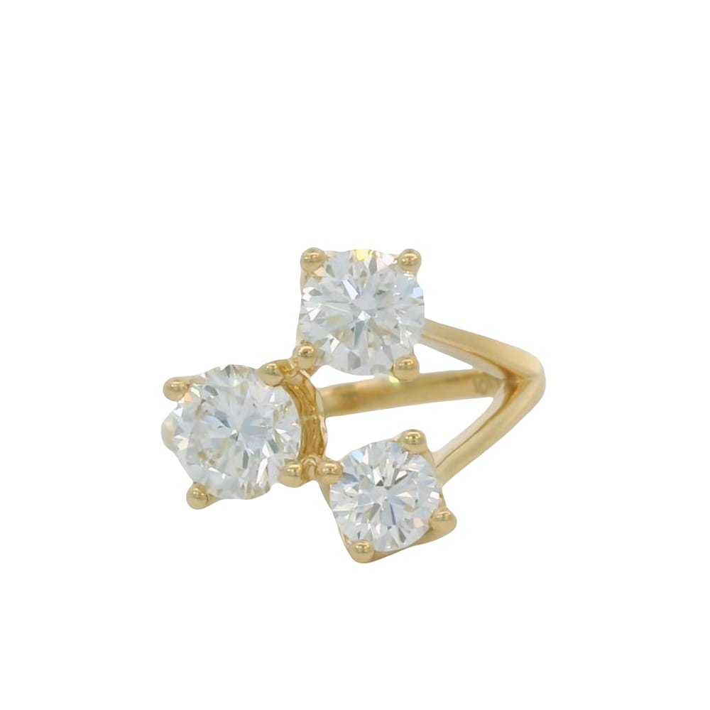 14K YG 2.25ctw VS2,F Lab Grown Diamond Ring "Love Grown"