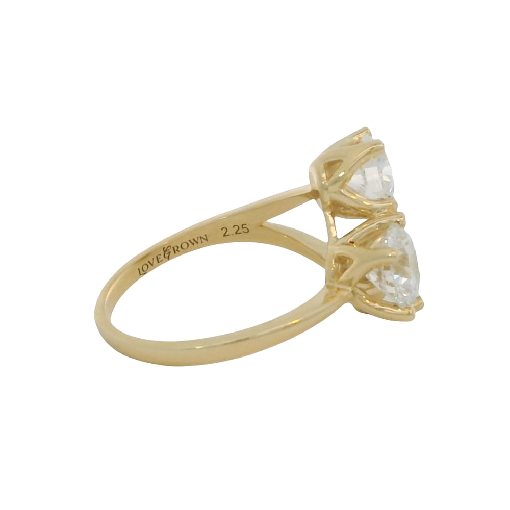 14K YG 2.25ctw VS2,F Lab Grown Diamond Ring "Love Grown"