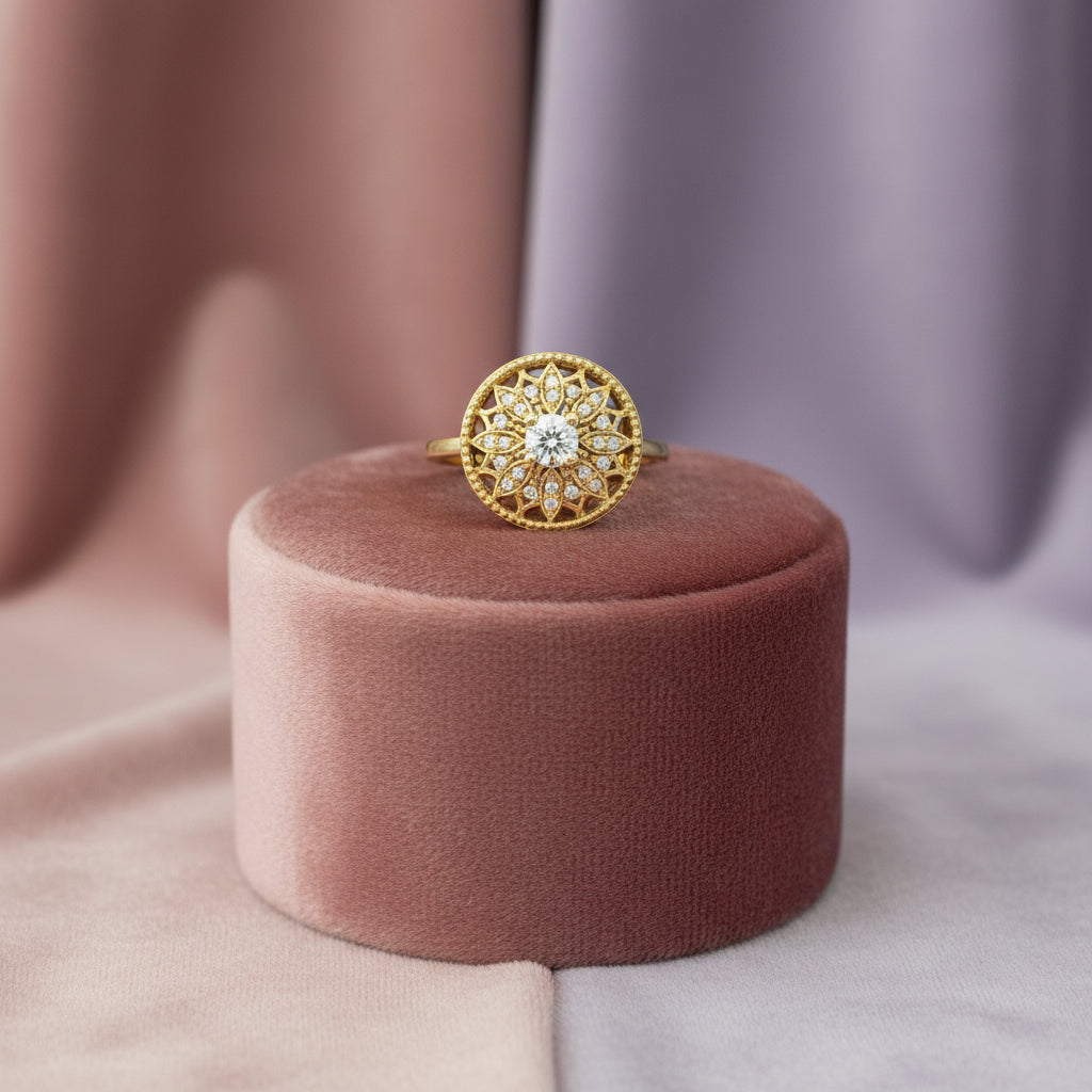10K YG 0.32ctw Lab Grown Diamond Ring "Luxe"