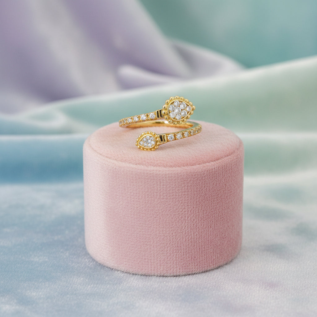 18K YG 0.30ctw Diamond Flex Ring