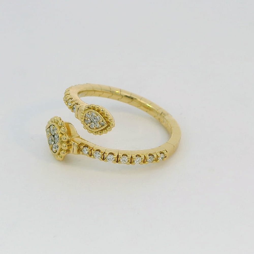 18K YG 0.30ctw Diamond Flex Ring