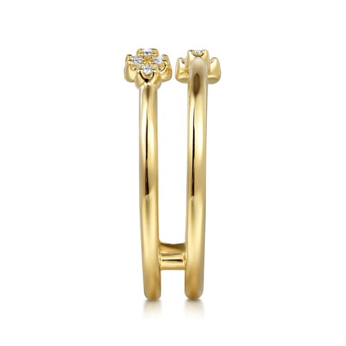 (S2205355) 14K YG 0.08ctw SI Diamond Easy Stackable Ring Sz 6.5