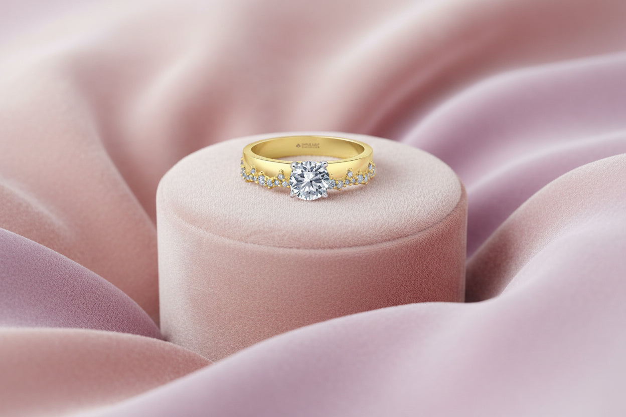 14K YG/WG 1.29ctw SI1,F RB Diamond Ring Size 6.5