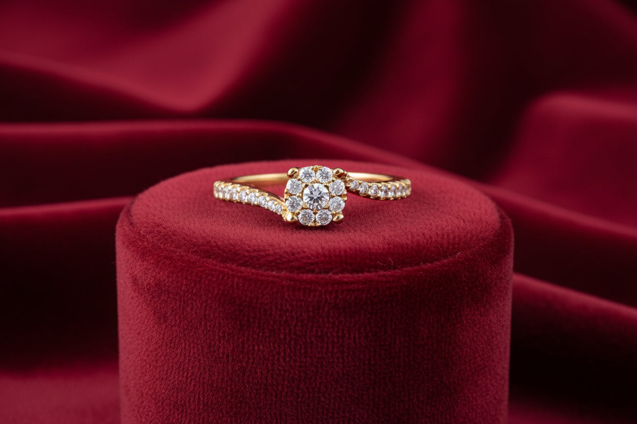 10K RG 0.20ctw Diamond Ring