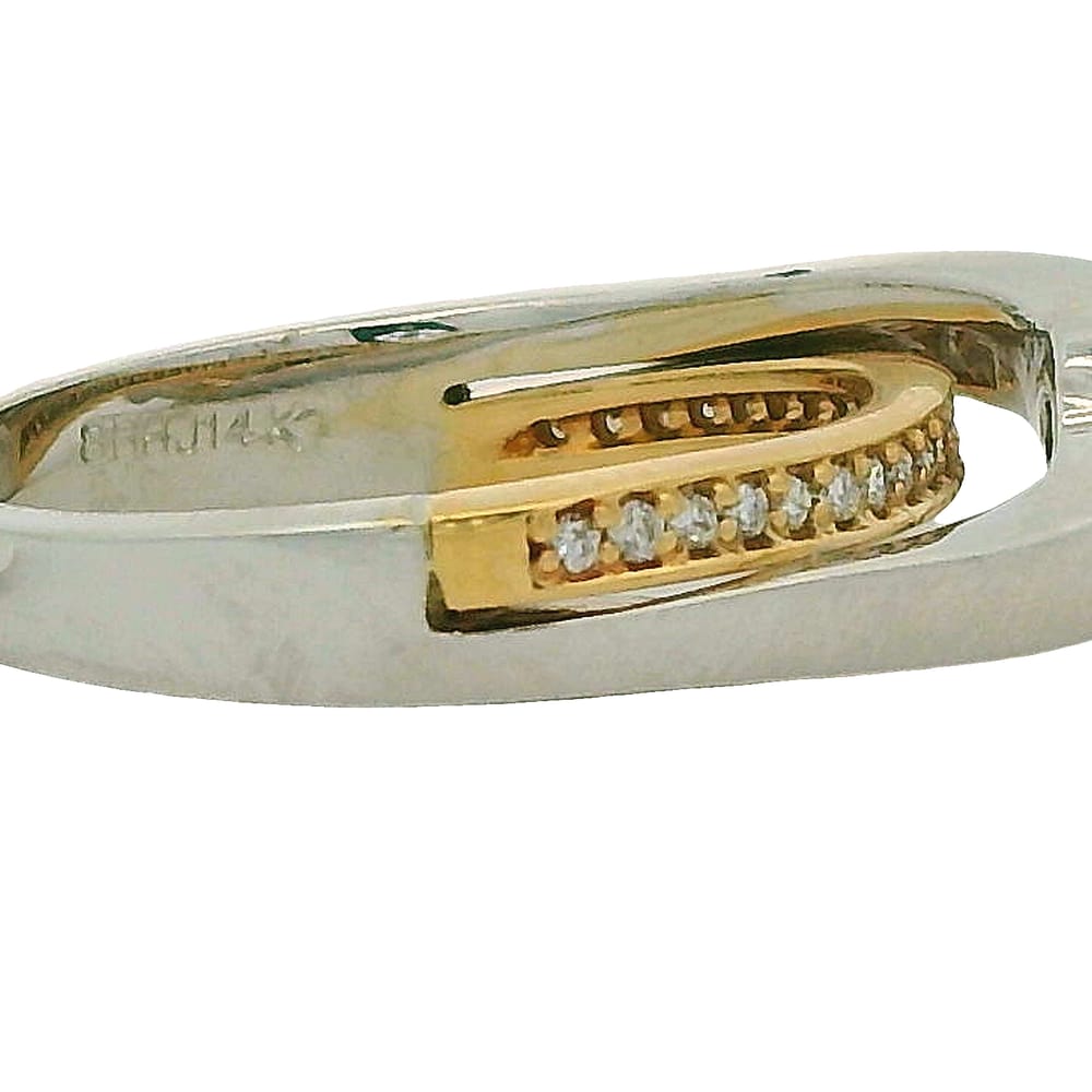 14K WG & YG .45CT CENTER DIA .10CTW SIDE DIA RING