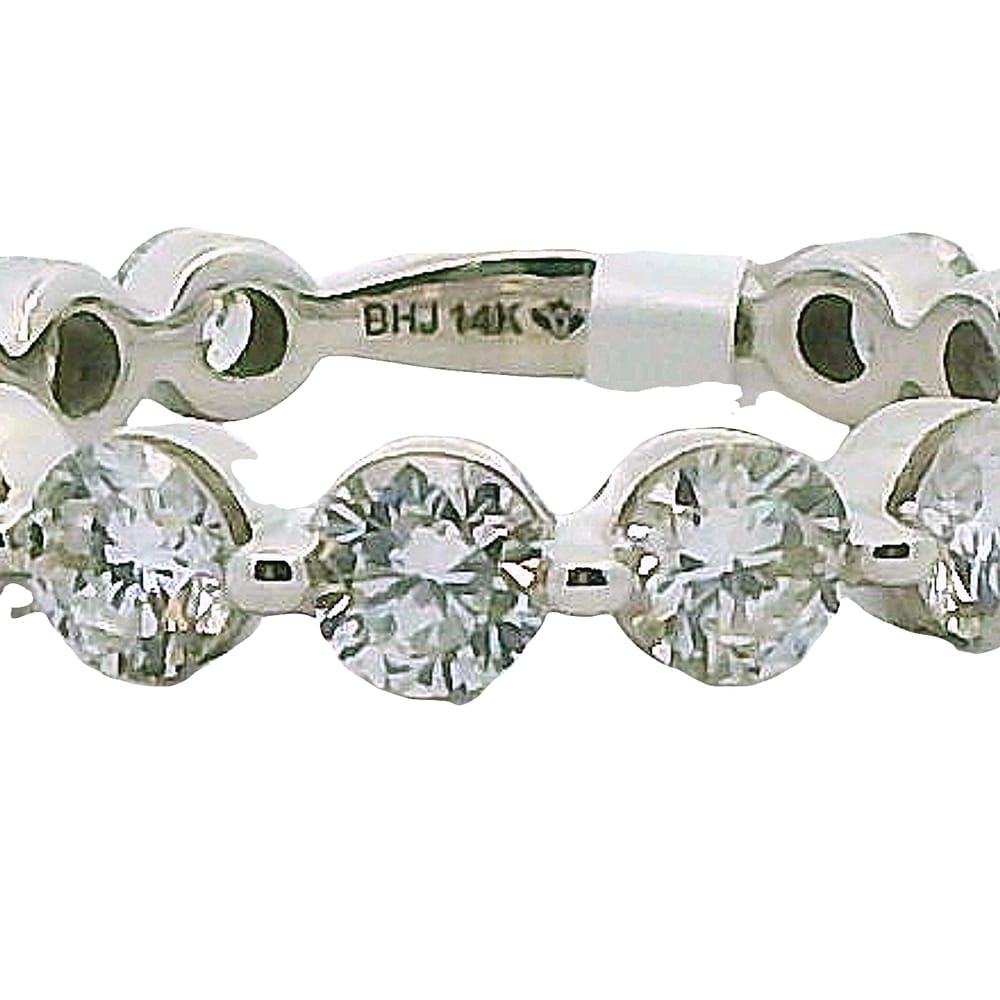 14K WG SHARED PRONG 2.00CTW VS2+,E-F BR LAB GROWN DIAMOND RING "LOVE & GROW"LASER INSCRIBED - LGD