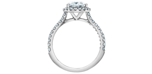 14K YG 2.03CT VS1,E PEAR SHAPED LAB GROWN DIAMOND RING ACCENTED WITH 0.41CTW LAB GROWN DIAMONDSCE...