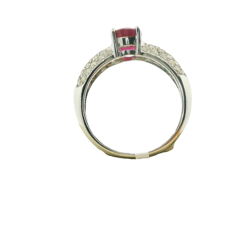 14K WG 1.48CT RUBY 0.46CTW DIA RING