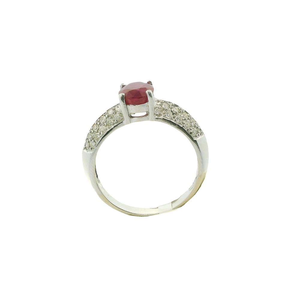 14K WG 1.48CT RUBY 0.46CTW DIA RING