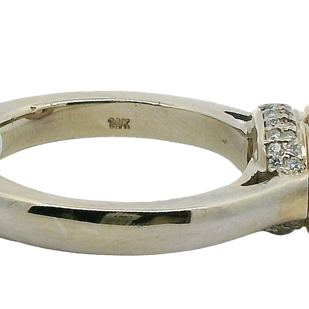 14K WG/RG 1.82CT OVAL SPINEL & 0.20CTW DIAMOND RING