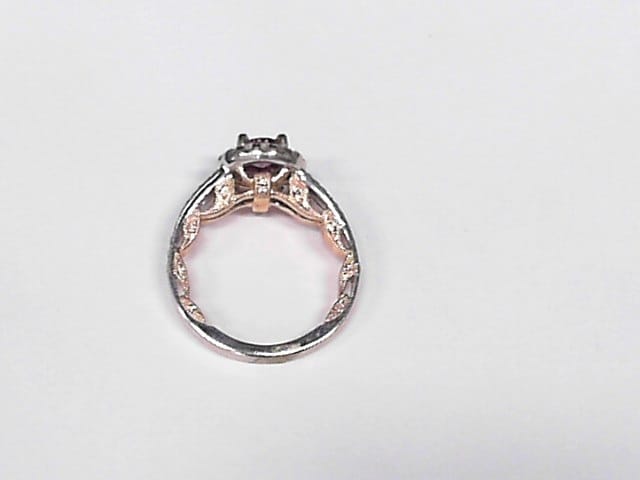 14K WG/RG 0.45ct Pink Sapphire Ring with 0.45ctw Diamonds