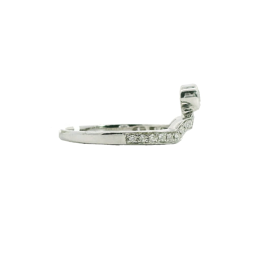 14K WG CUSTOM DIAMOND RING SET WITH .10CT PERIDOT