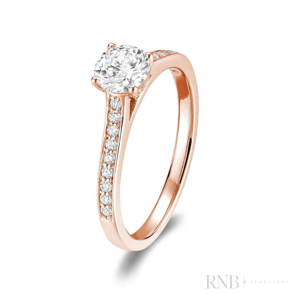 Solitaire Channel Diamond Engagement Ring
