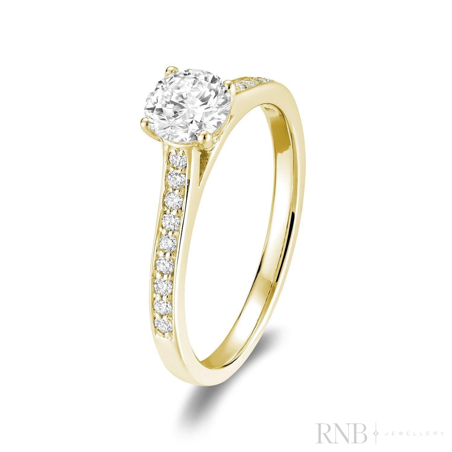 Solitaire Channel Diamond Engagement Ring