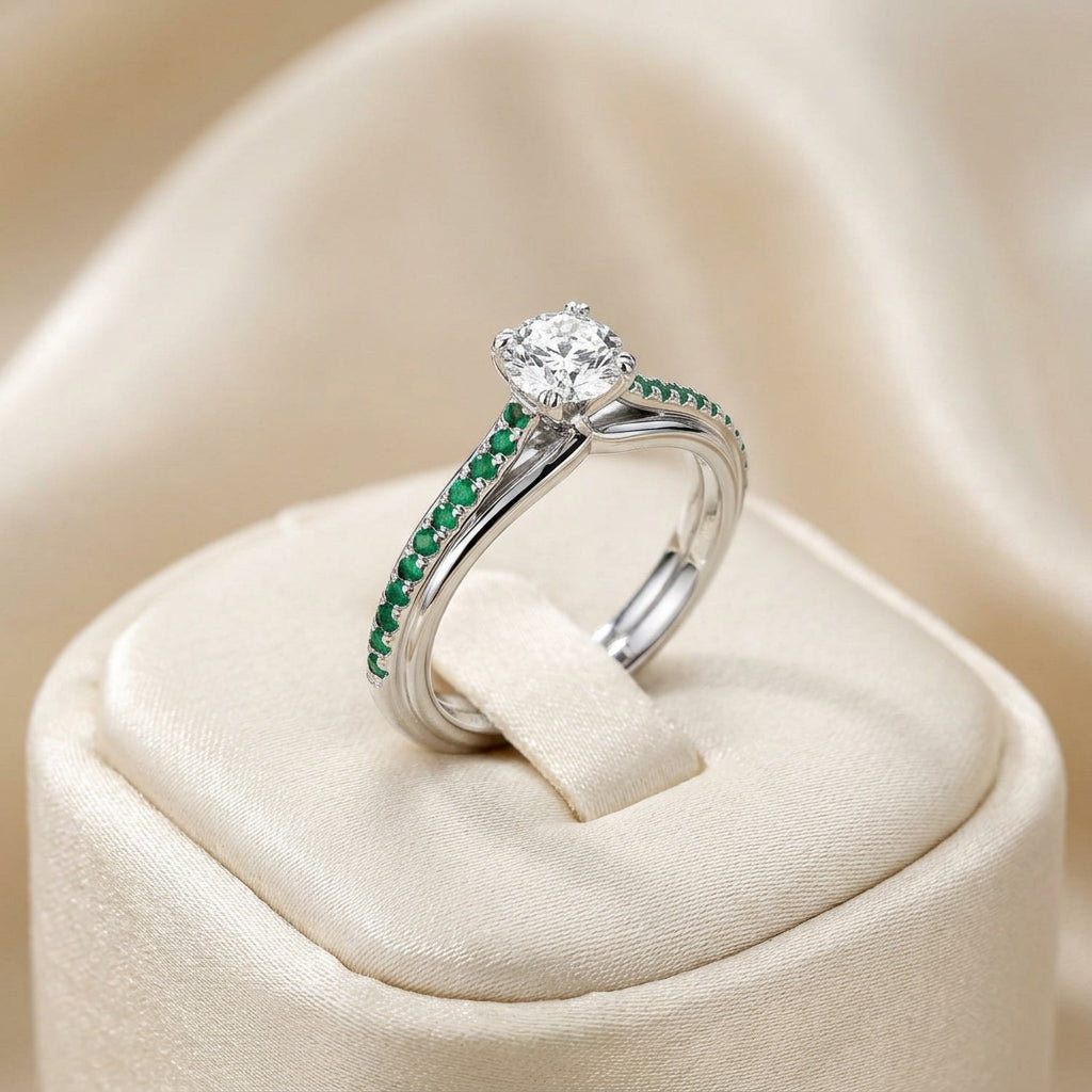 Faith Signature Emerald and Diamond Ring