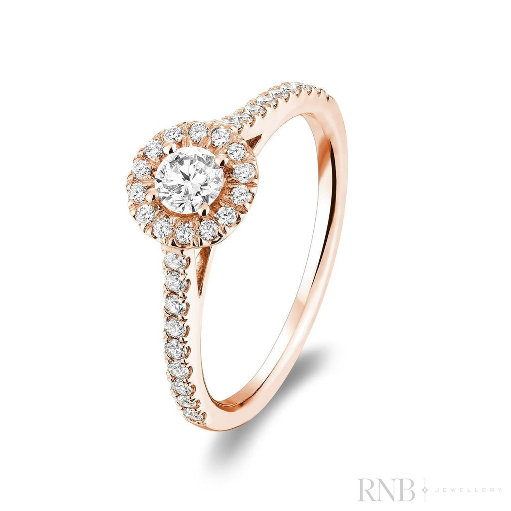 Round Halo Diamond Engagement Ring