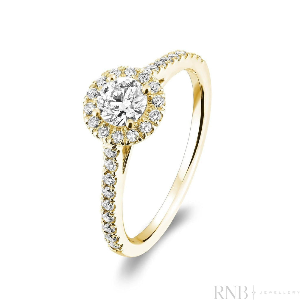 Round Halo Diamond Engagement Ring