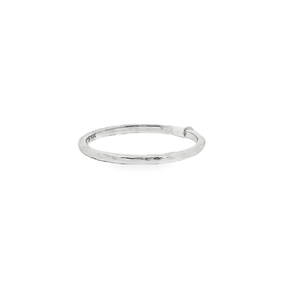 10K WG HAMMERED STACKABLE RING