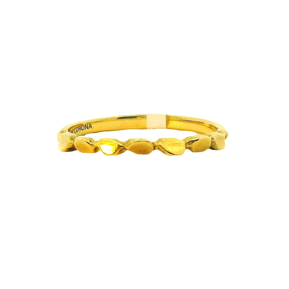 10K YG NUGGET STACKABLE BAND