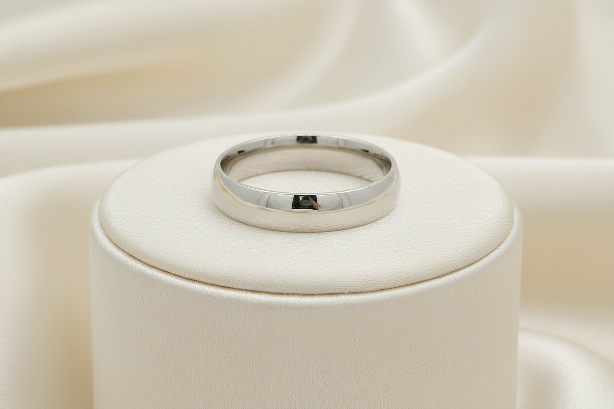 10K WG 4MM HALF ROUND COMFORT FIT BAND