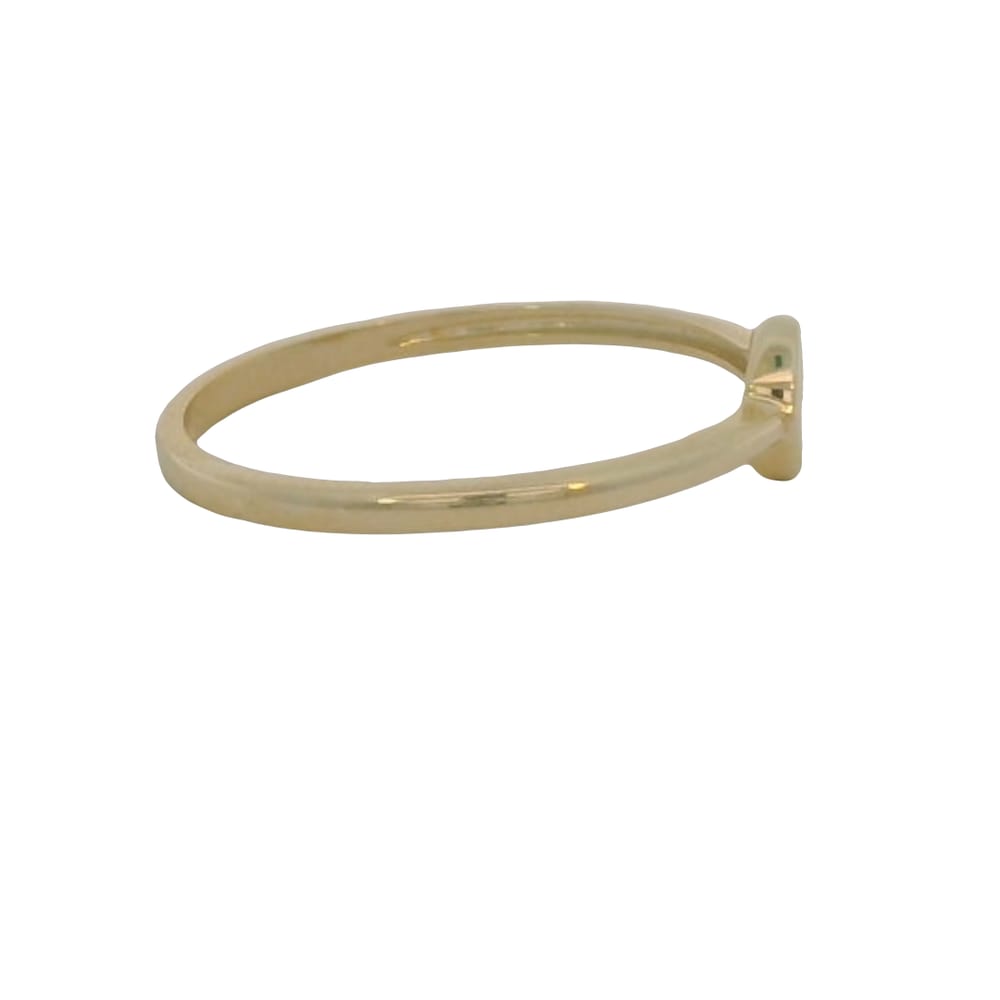 10K YG Round Signet Ring (Small)