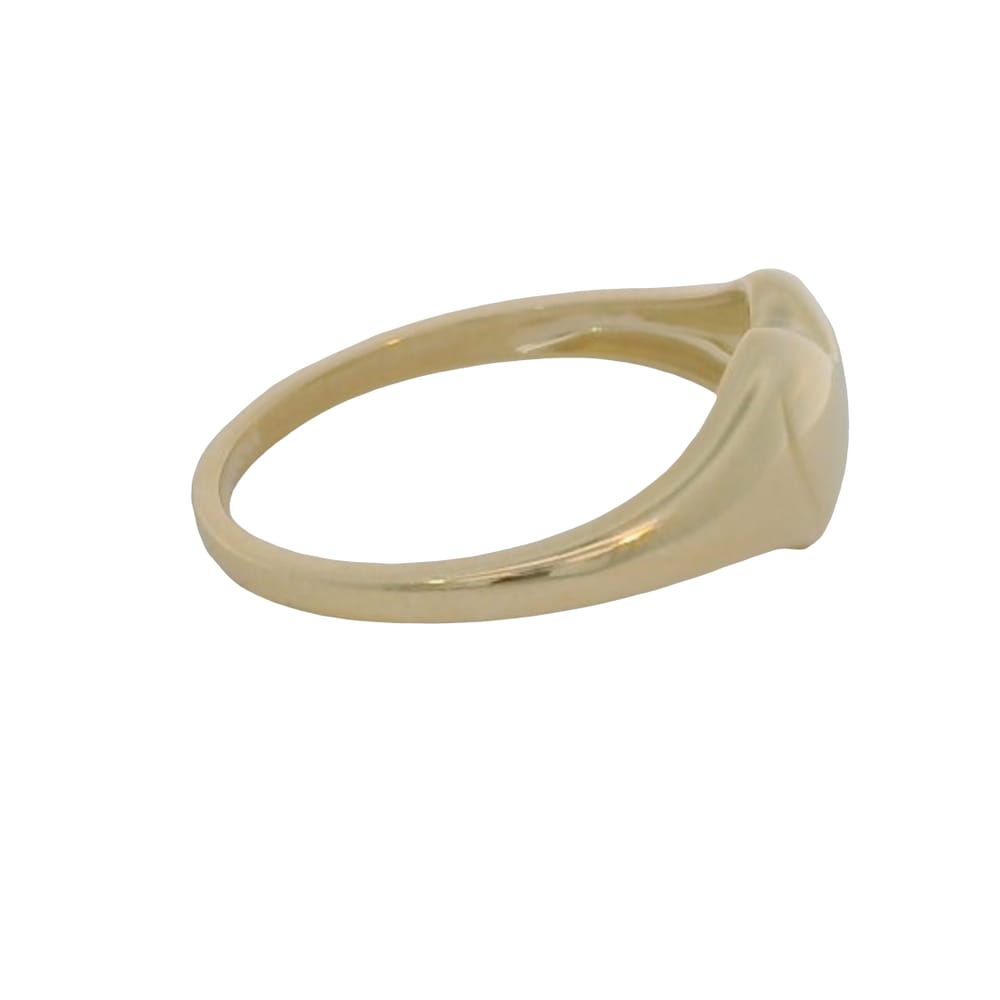 10K YG Heart Signet Ring