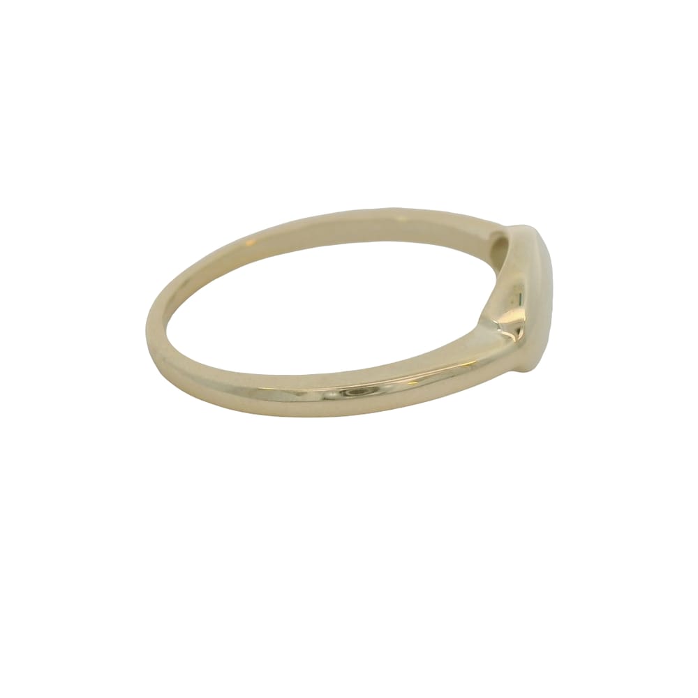 10K YG Oval Signet Ring
