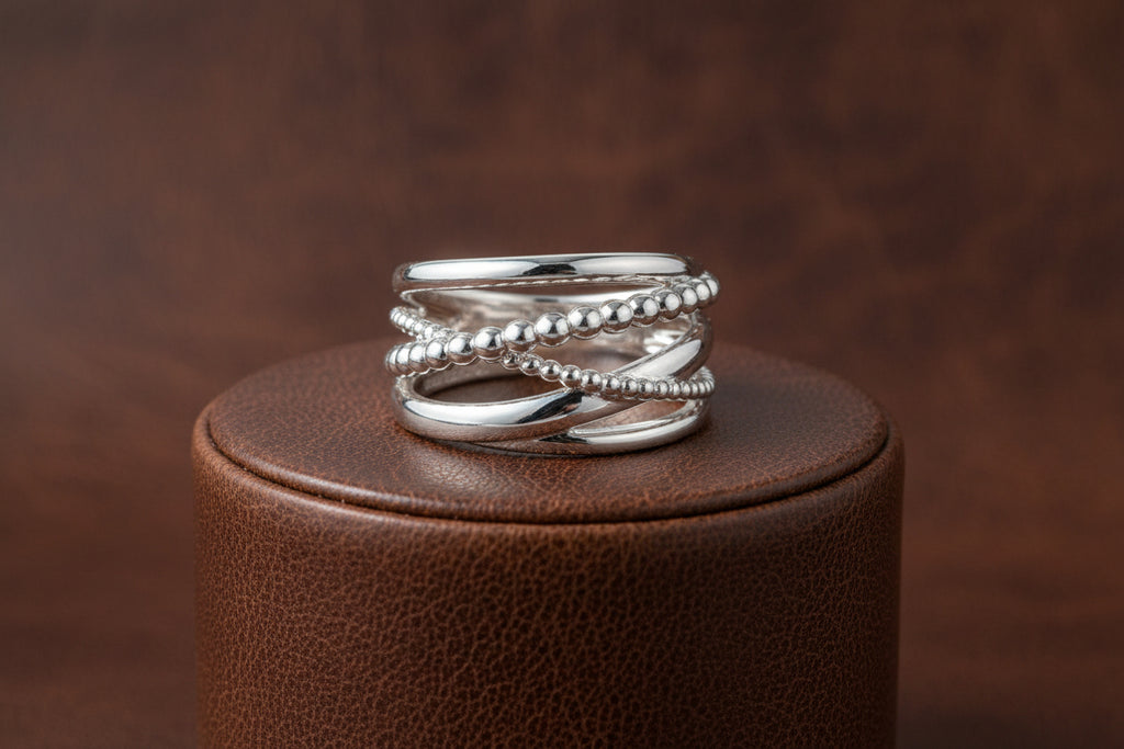 (S2205344) Sterling Silver Bujukan Criss Cross Ring Sz 6.5 "Gabriel & Co."