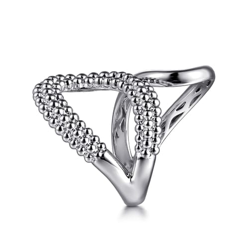 (S2205343) Sterling Silver Bujukan Bypass Ring Sz 6.5 "Gabriel & Co."