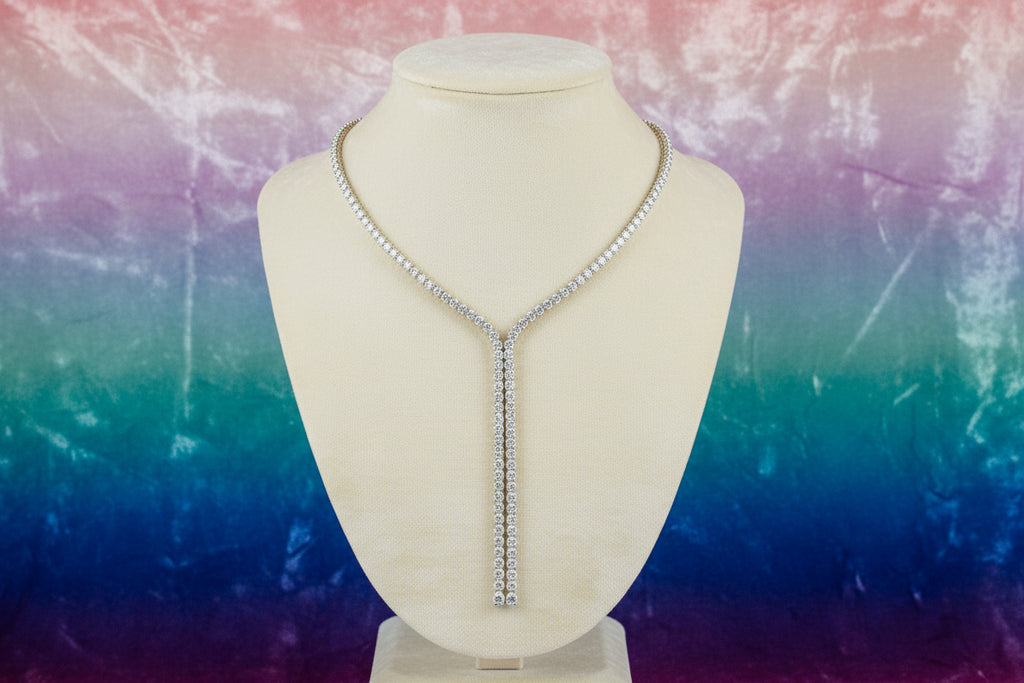 14K WG 6.5 CTW DIA NECKLACE