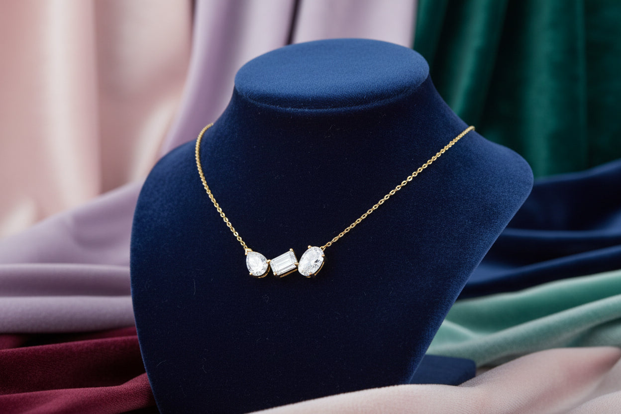 10K YG 0.75ctw Lab Grown Diamond Necklace "Love Grown"