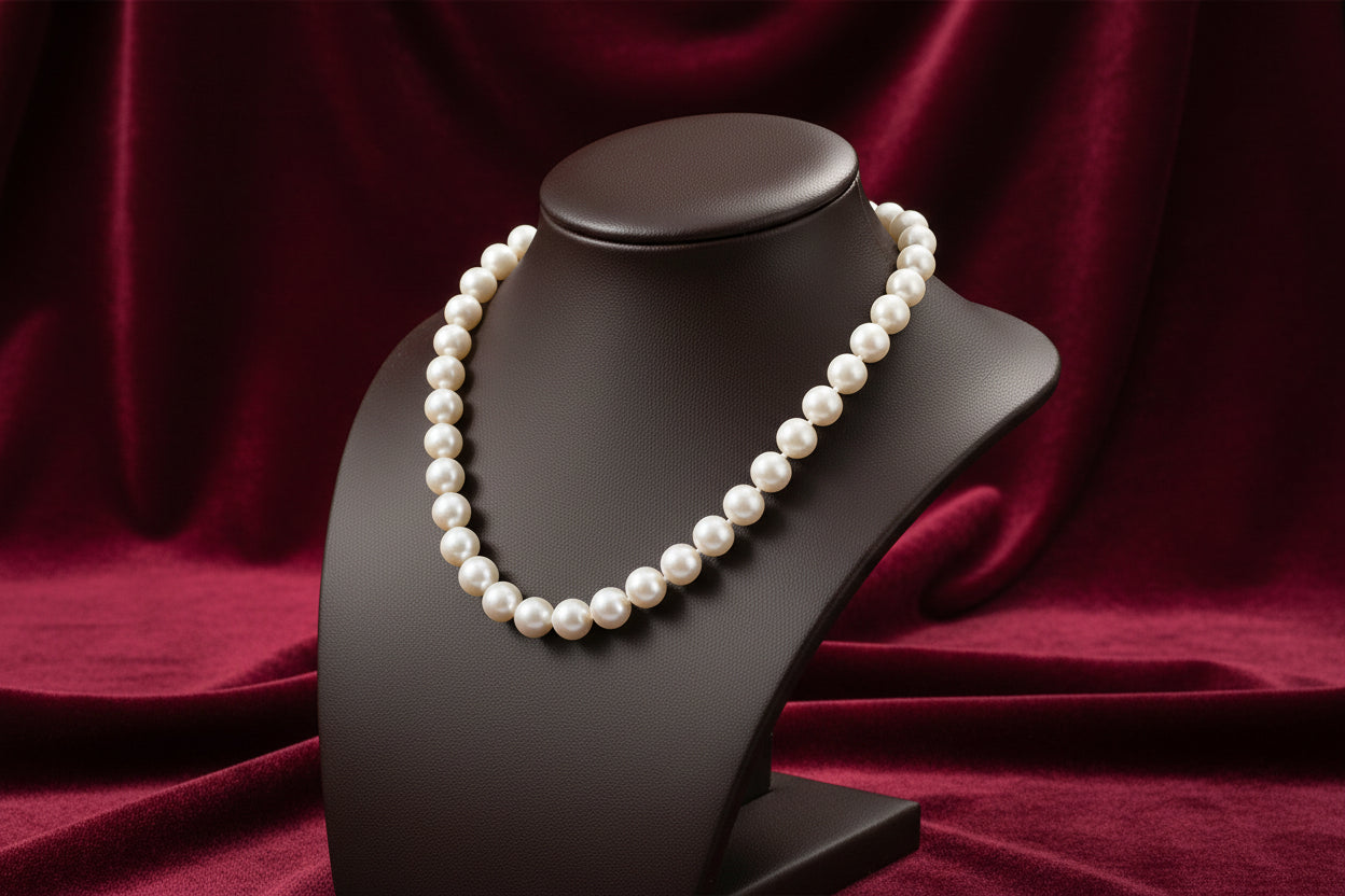 14K YG CLASP 18" 9MM FRESHWATER PEARL NECKLACE