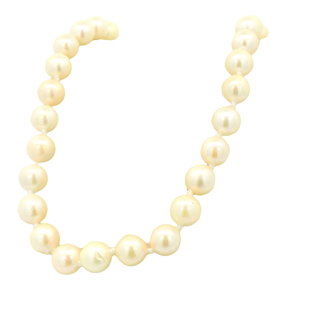 CULTURED 5MM PEARL NECKLACE WITH 14K YG CLASP 16"
