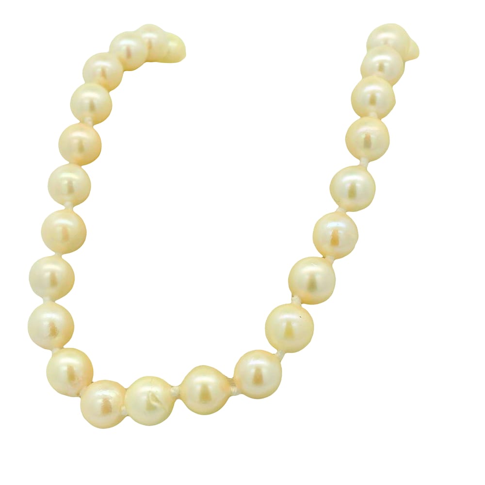 CULTURED 5MM PEARL NECKLACE WITH 14K YG CLASP 16"