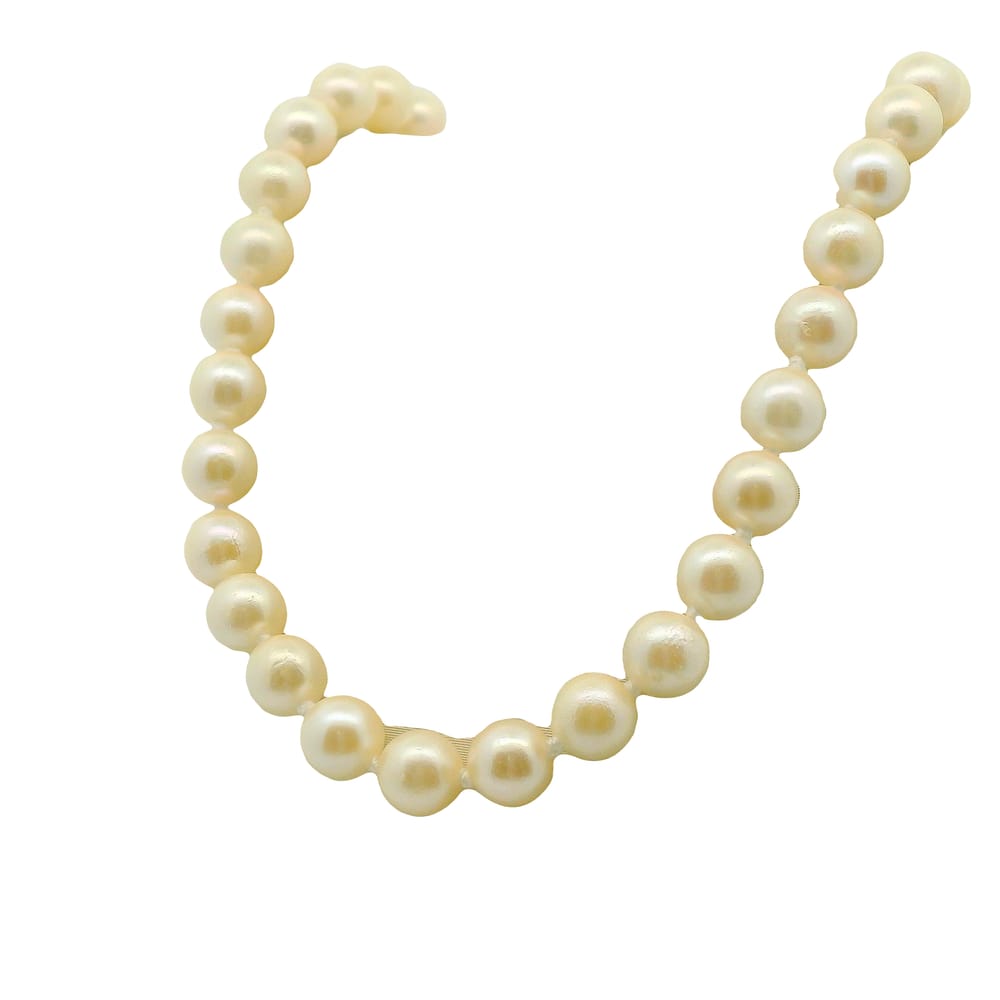 CULTURED 5MM PEARL NECKLACE WITH 14K YG CLASP 18"