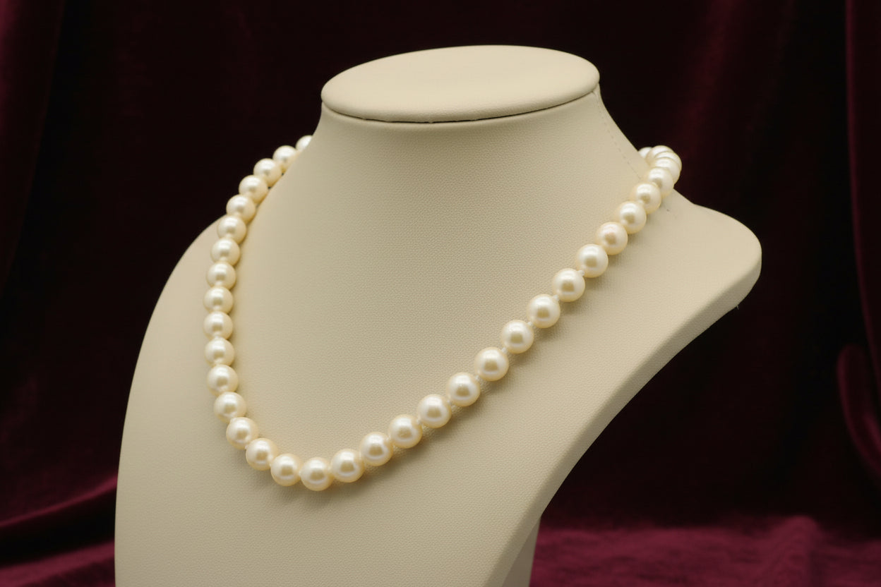 CULTURED 5MM PEARL NECKLACE WITH 14K YG CLASP 18"