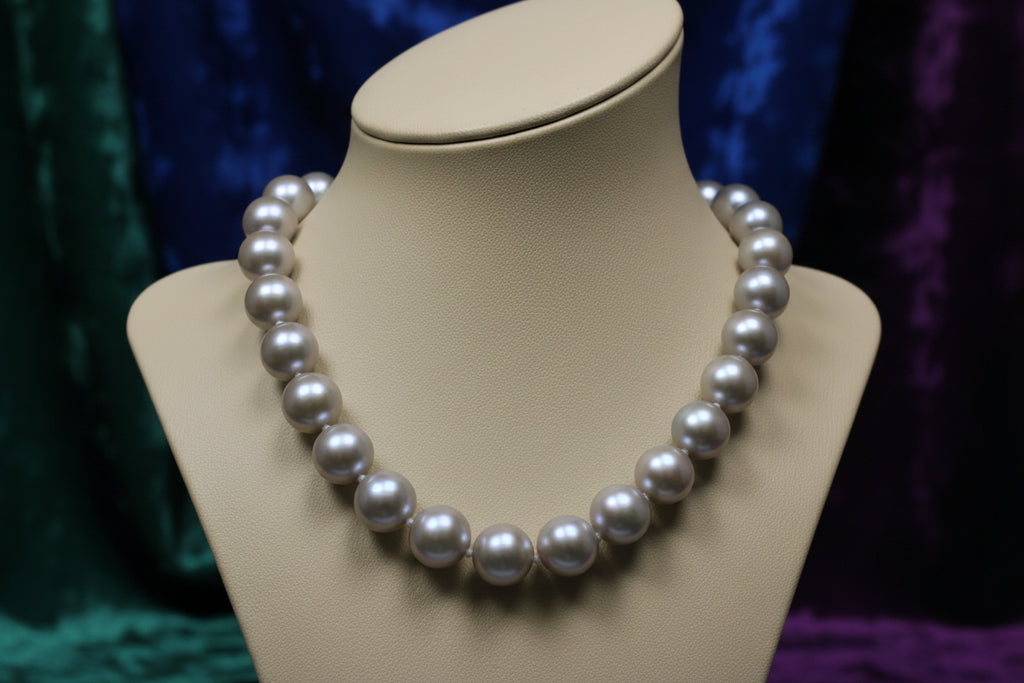 Sterling Silver 9-10mm Freshwater Pearl Necklace 18"