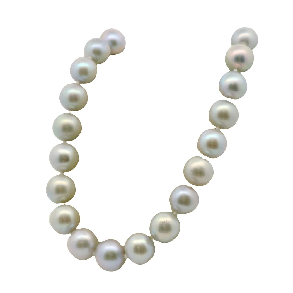 Sterling Silver 9-10mm Freshwater Pearl Necklace 18"