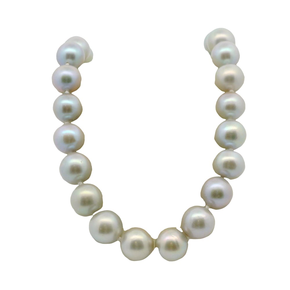 Sterling Silver 9-10mm Freshwater Pearl Necklace 18"