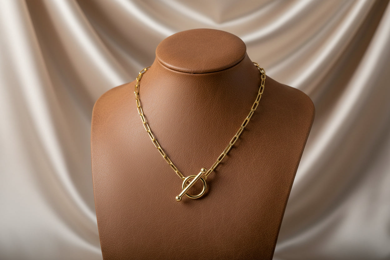 (S2203401) 14K YG Necklace with Toggle "Gabriel & Co"