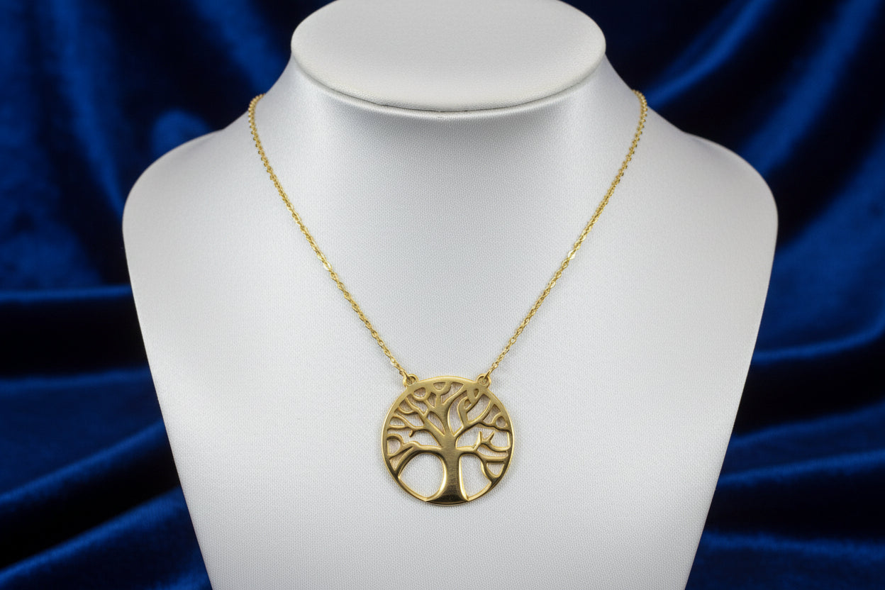 10K YG Tree Of Life Charm with Chain