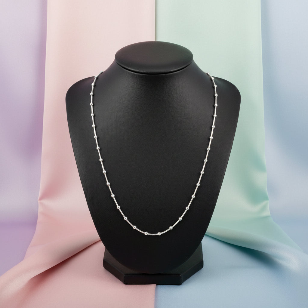 Sterling Silver Bead Necklace