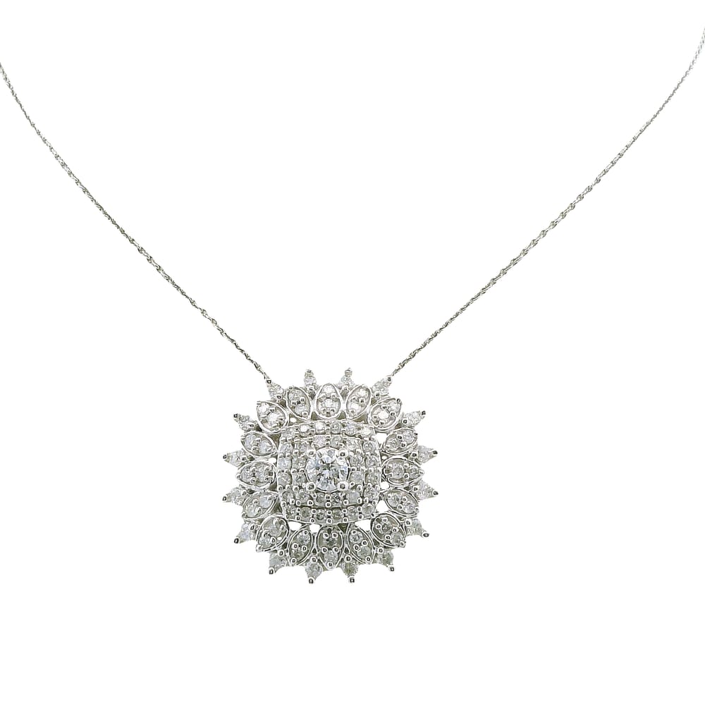 10K WG 0.75CTW DIAMOND PENDANT WITH CHAIN