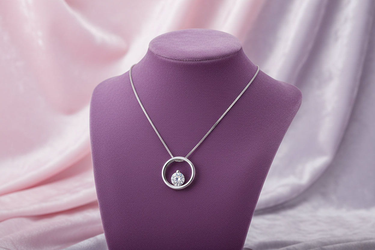 10K WG .075TW DIAMOND PENDANT