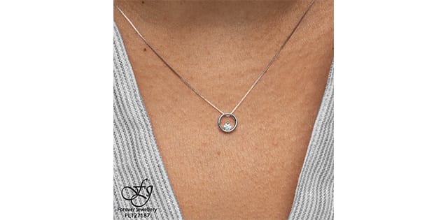10K WG .075TW DIAMOND PENDANT
